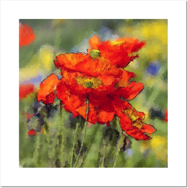 Blooming Poppies Wall Art by AlexMir